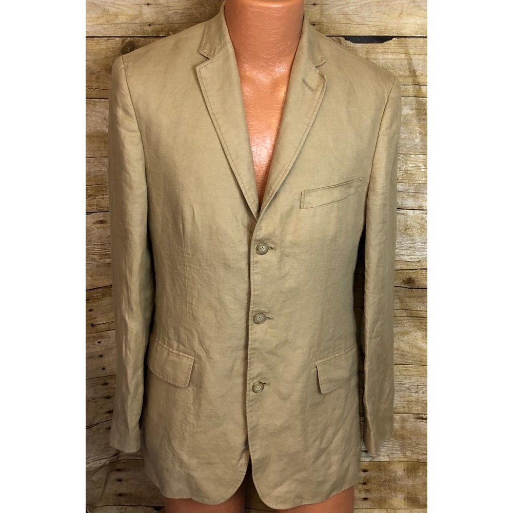 J. Crew Ludlow 38R 100% Irish Linen Beige Blazer